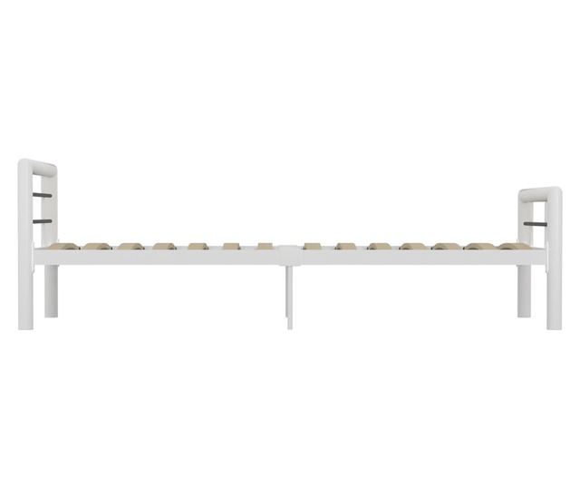 Okvir za krevet bijelo-crni metalni 90 x 200 cm