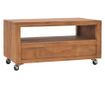 Komoda za TV s kotačima, 80x50x42 cm, drvo tikovine