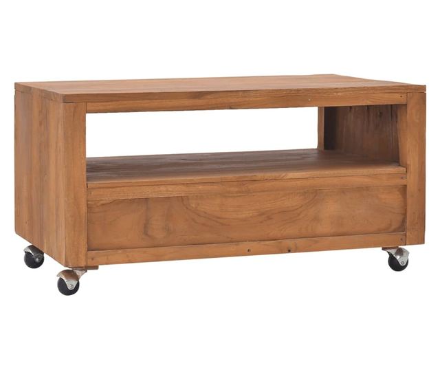 Komoda za TV s kotačima, 80x50x42 cm, drvo tikovine