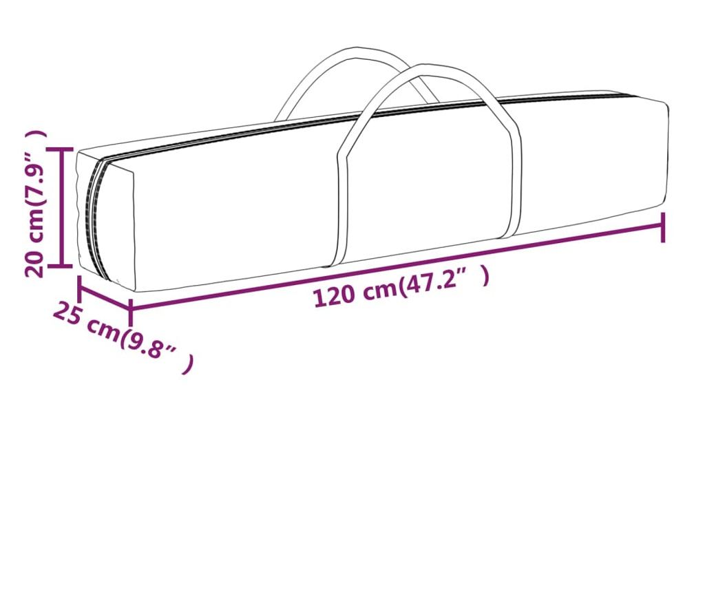 antracit összecsukható partisátor oldalfalakkal 3x3 m - 10