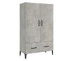 Visoka omarica betonsko siva 70x31x115 cm konstruiran les