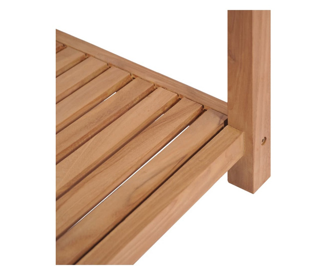 Regał łazienkowy z 4 półkami, lite drewno tekowe, 42x42x165 cm