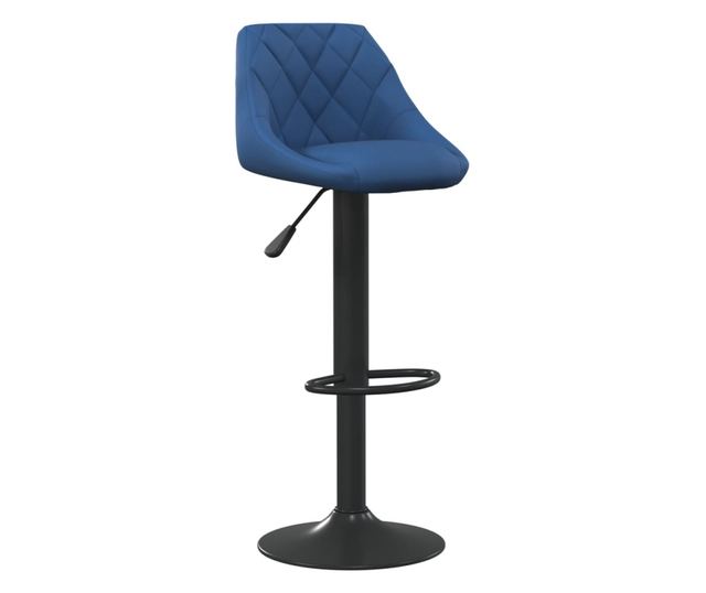 Barski stoli, 2 kosa, modra, žamet