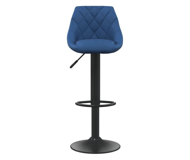 Barski stoli, 2 kosa, modra, žamet