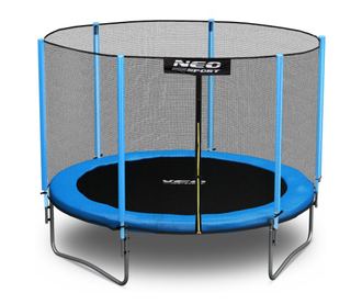 Trambulina de gradina cu plasa externa si scara Neo-Sport, diametru 312cm