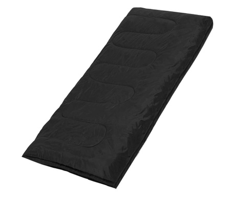 Sac de dormit, cu geanta de transport, 190x73cm, 10-25grade, culoare negru