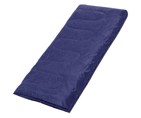 Sac de dormit, cu geanta de transport, 190x73cm, 10-25grade, culoare albastru inchis