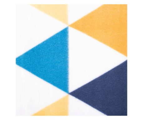 Piknik ali plažna odeja z izolacijsko folijo in ročajem, 200x200cm, modro rumena