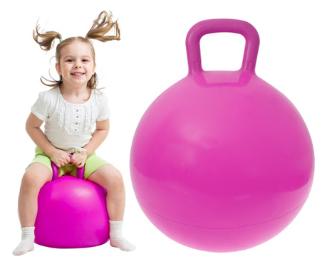 Надуваема фитнес топка за деца Fitball, 45 см, 80 кг, розова, MCT-1926R1
