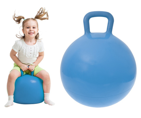 Надуваема фитнес топка за деца Fitball, 45 см, 80 кг, синя, MCT-11268
