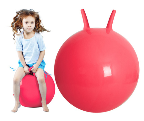 Надуваема фитнес топка за деца Fitball, 65 см, 90 кг, оранжева, MCT-10918