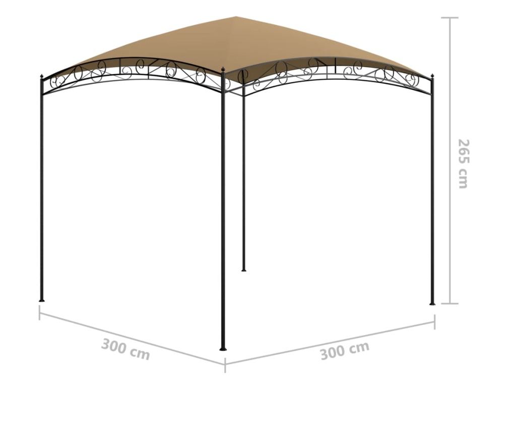 Павилион, сив къртица, 3 x 3 x 2,65 m, 180 g/m² - 5