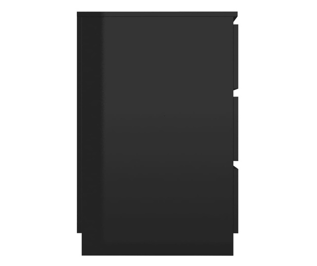 Biurko, wysoki połysk, czarne, 140x50x77 cm, płyta wiórowa