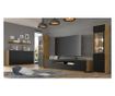 Витрина, AKL FURNITURE, Aura, 37x33x150см, бежово, черен, меламин, HDF, ABS