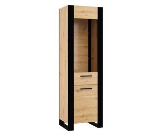 Vitrina, AKL FURNITURE, Nuka, 58x45x188cm, bež, melamin, HDF, ABS
