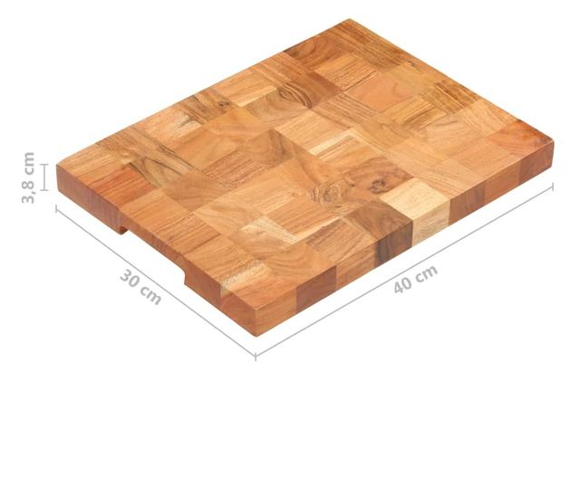 Daska za rezanje 40 x 30 x 3,8 cm od masivnog bagremovog drva