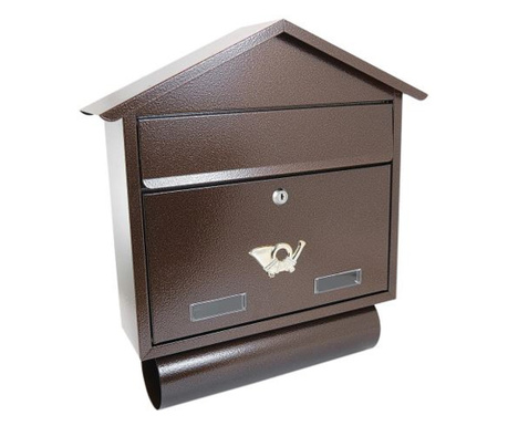 Пощенска кутия, с място за вестник, мед, формат С4, 43x12x48 см, Damech