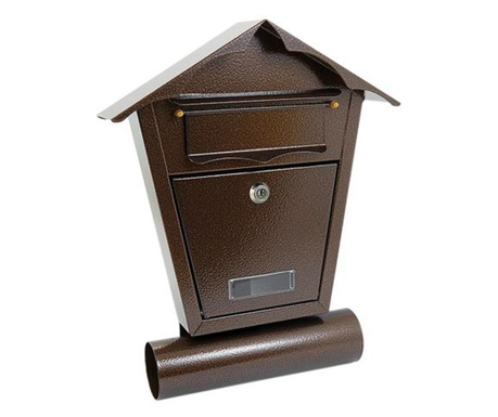 Пощенска кутия със седалка за вестник, мед, размер В6, 29.5х7.5х37.5 см, Дамех
