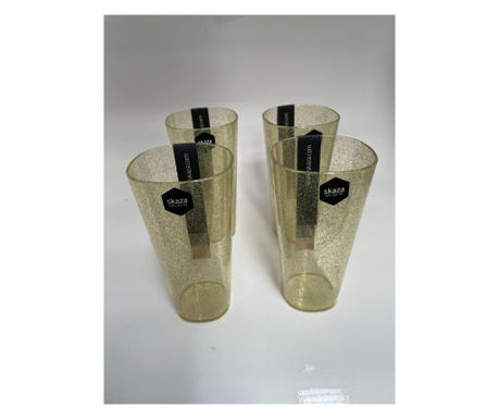 Zlatni set od 4 plastične čaše Mojito Contessa, Skaza