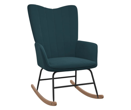 Houpací židle modrá samet
