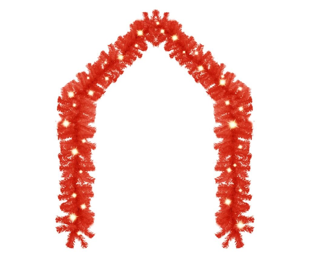 Božićna girlanda s LED svjetlima, crvena, 10 m - 2