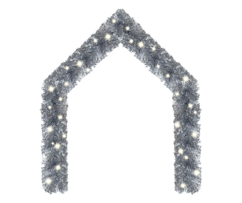 Božićna girlanda s LED svjetlima, srebrna, 20 m - 2