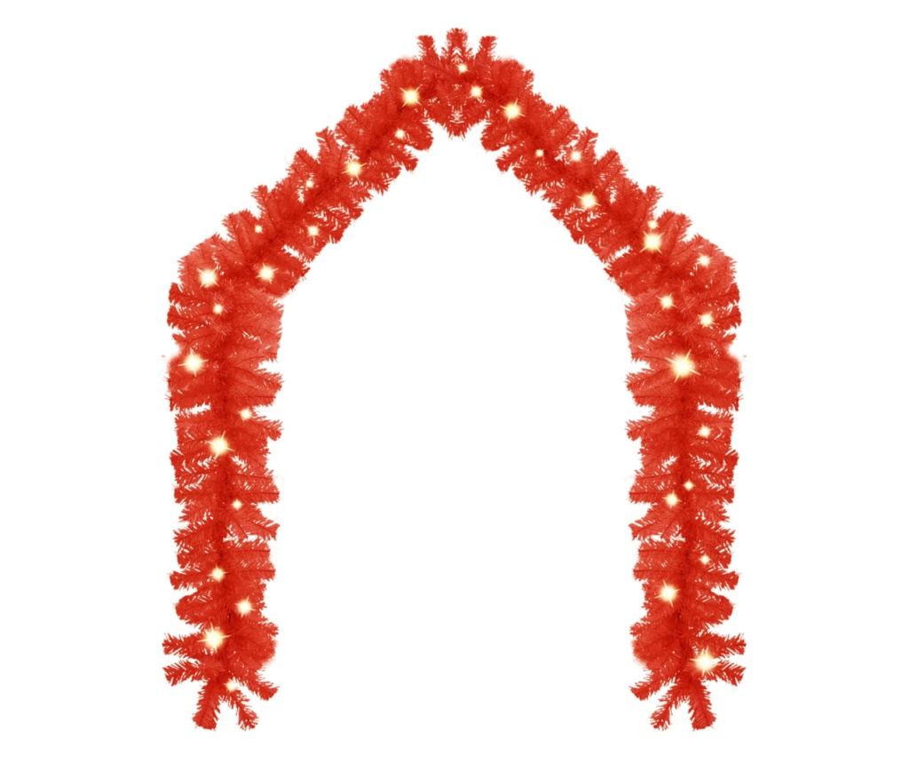 Božićna girlanda s LED svjetlima, crvena, 20 m - 2