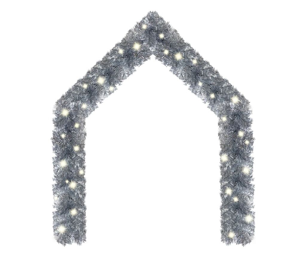Božićna girlanda s LED svjetlima, srebrna, 5 m - 2