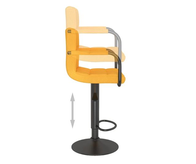 Barski stolčki 2 kosa gorčično rumeno blago