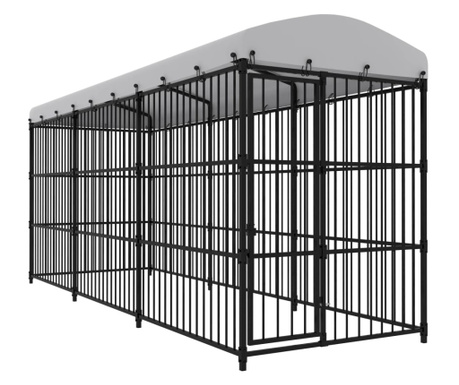 Външна клетка за кучета с покрив, 450x150x210 см