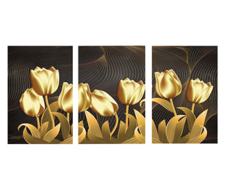Multivászon nyomtatás 3 db, Golden Tulip, 70x150cm