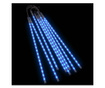 8 db 288 LED-es kék meteor fényfüzér 50 cm