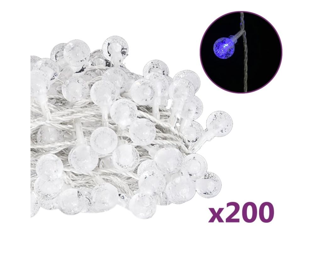 Svjetleća girlanda, 200 LED-ica, plava, 20 m, 8 funkcija - 2