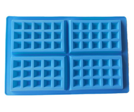 Forma silicon 4 cavitati, Pentru Grofe, Albastru, 28 cm, 234COF