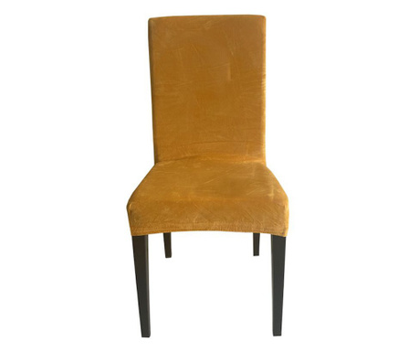 Navlaka za stolicu rastezljiva Velvet žuta 45x52 cm, set od 2 kom,