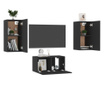 3-dijelni set TV ormarića od iverice crni