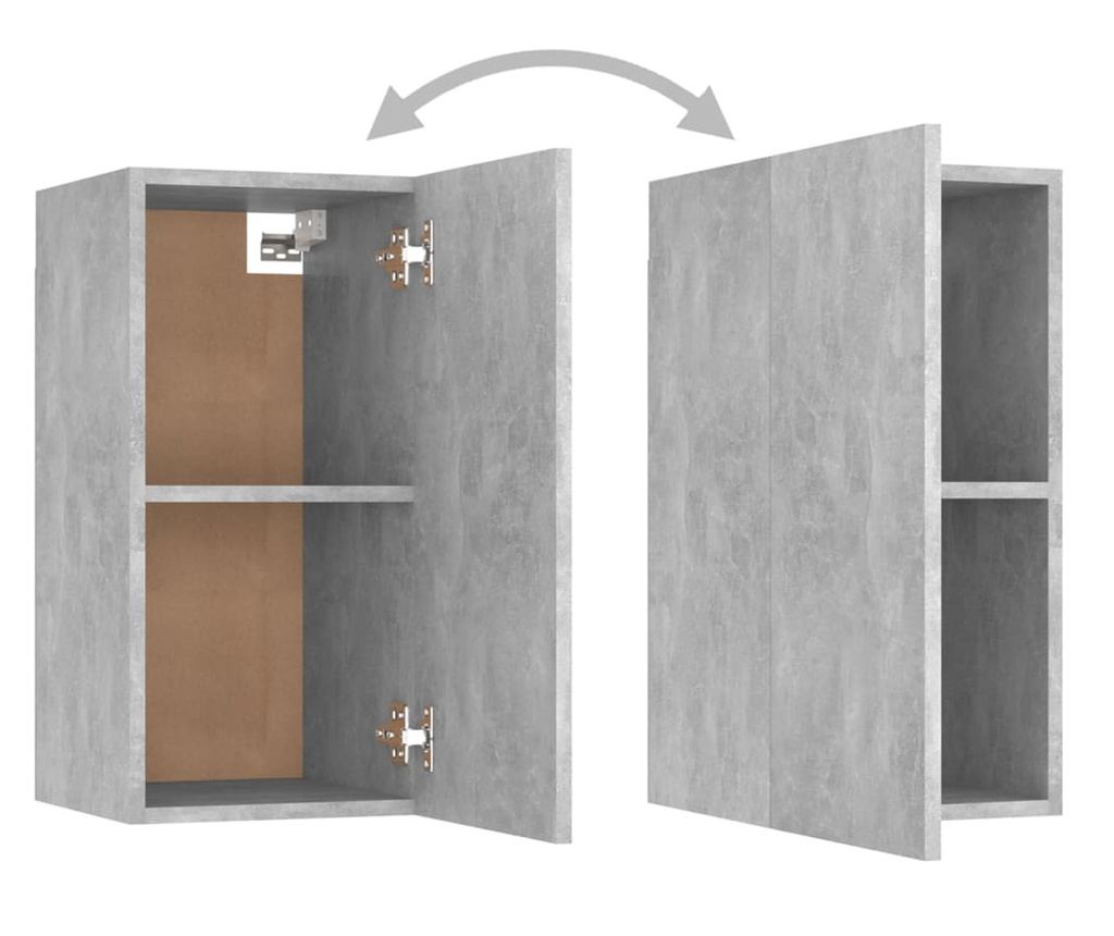 TV Ormarić Set, 7 Komada, Betonsko Siva, Iverica - 9