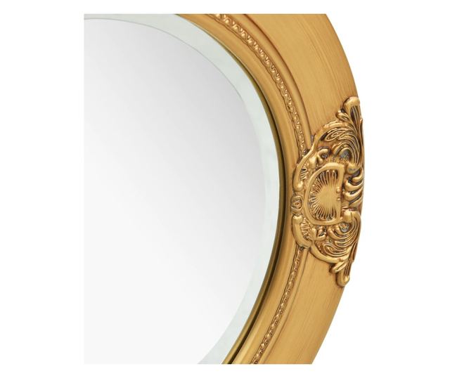 Lustro ścienne w stylu barokowym, złote, 50 cm