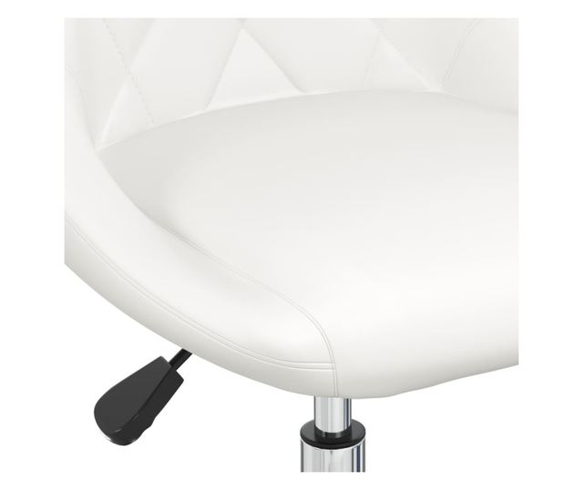 Zakretne kuhinjske stolice, 2 kom., bijele, umjetna koža