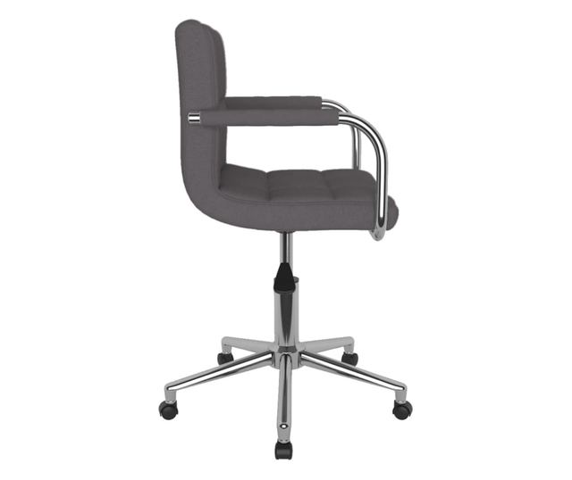 Vrtljiv kuhinjski stol, taupe siva, blago