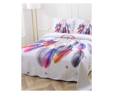 Комплект покривки за легло с 2 момичета, 3 части, фин памук, CVP3-05
