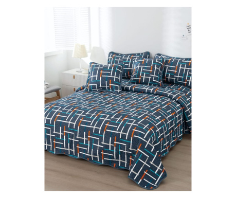 Комплект покривки за легло с 2 страни, 5 части, фин памук, CVP5-01