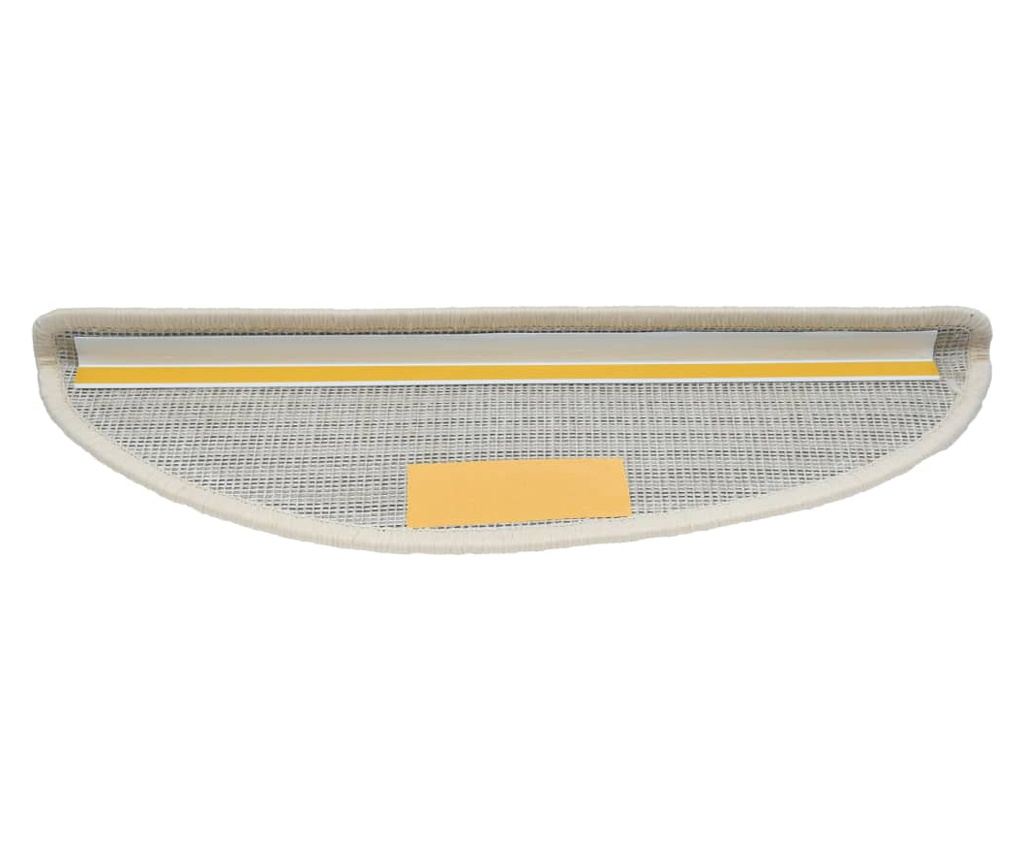 Tepisi za stepenice, set od 15 komada, bijeli, 65x25 cm - 6
