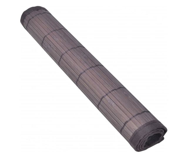242110 6 Bamboo Placemats 30 x 45 cm Dark Brown