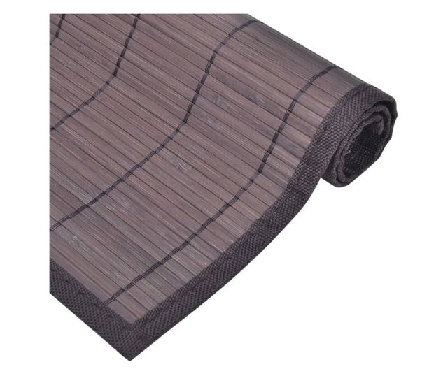 242110 6 Bamboo Placemats 30 x 45 cm Dark Brown