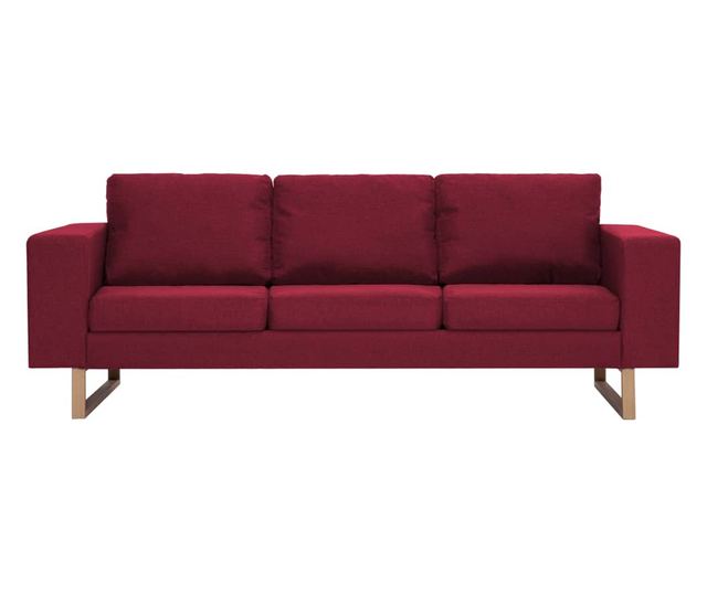 Комплект дивани, 2 части, бордо, текстил