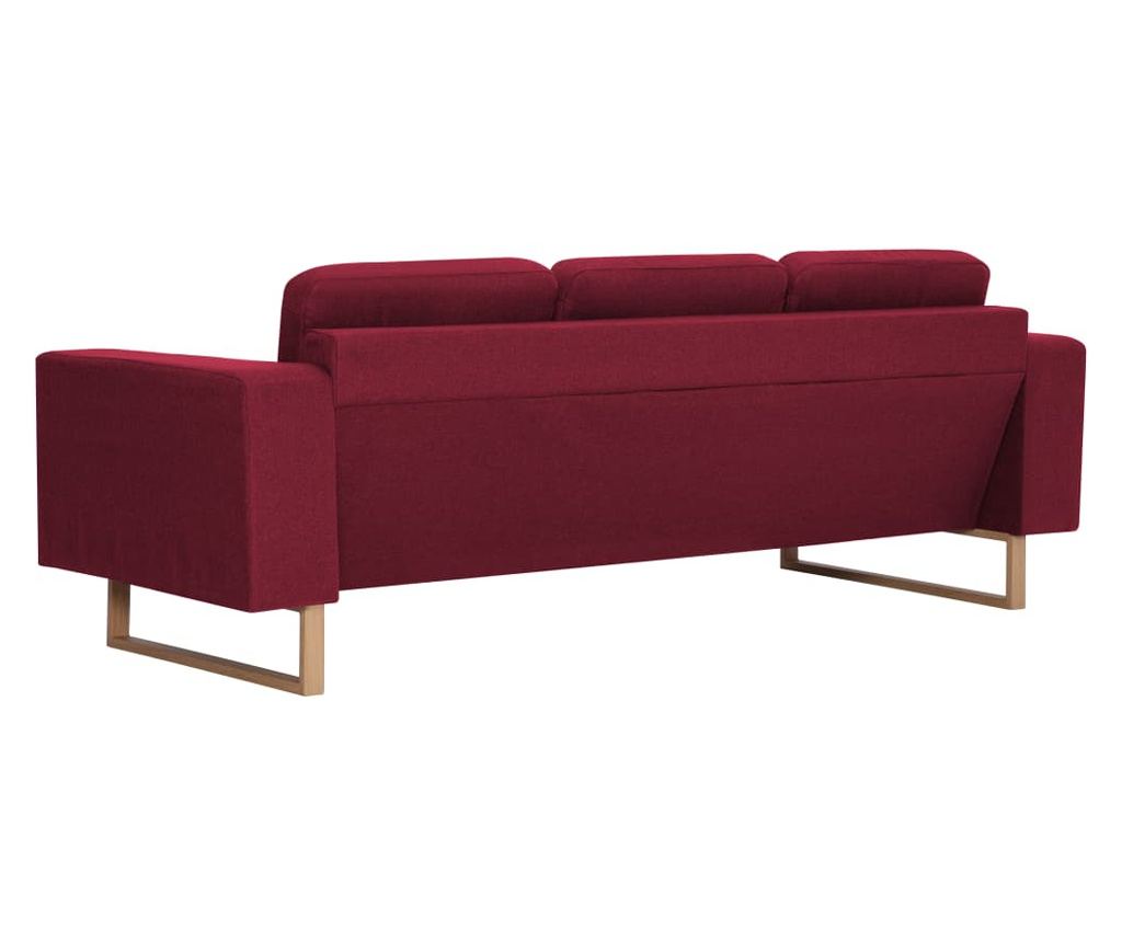 Комплект дивани, 2 части, бордо, текстил - 5