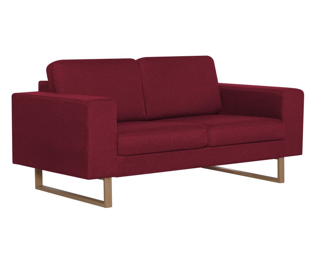 Комплект дивани, 2 части, бордо, текстил - 6