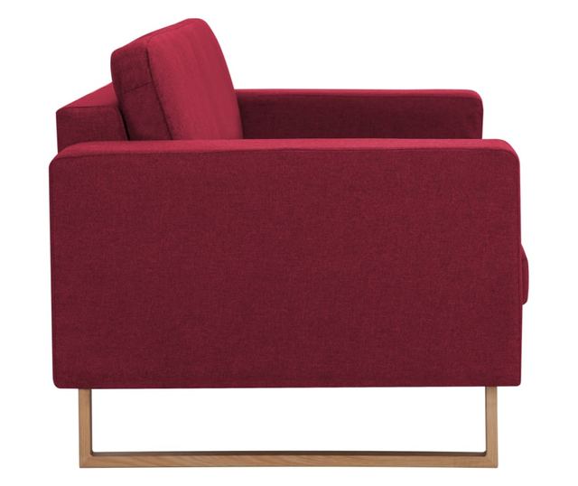 Комплект дивани, 2 части, бордо, текстил