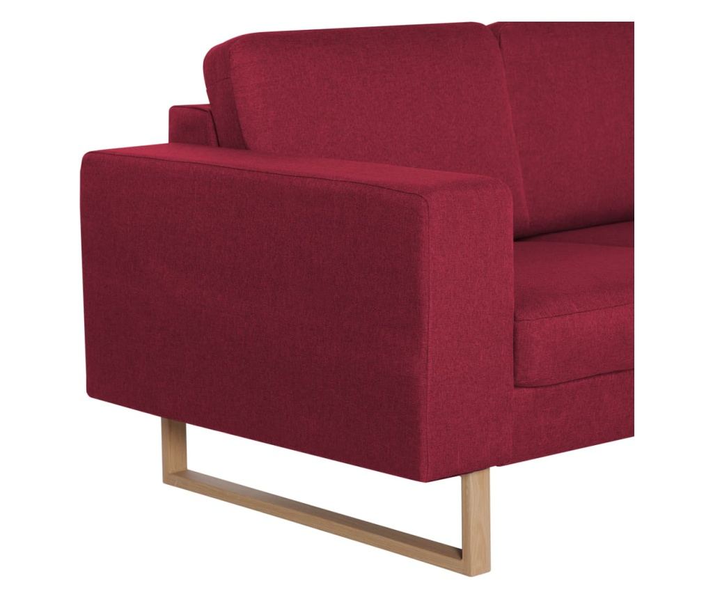 Комплект дивани, 2 части, бордо, текстил - 10